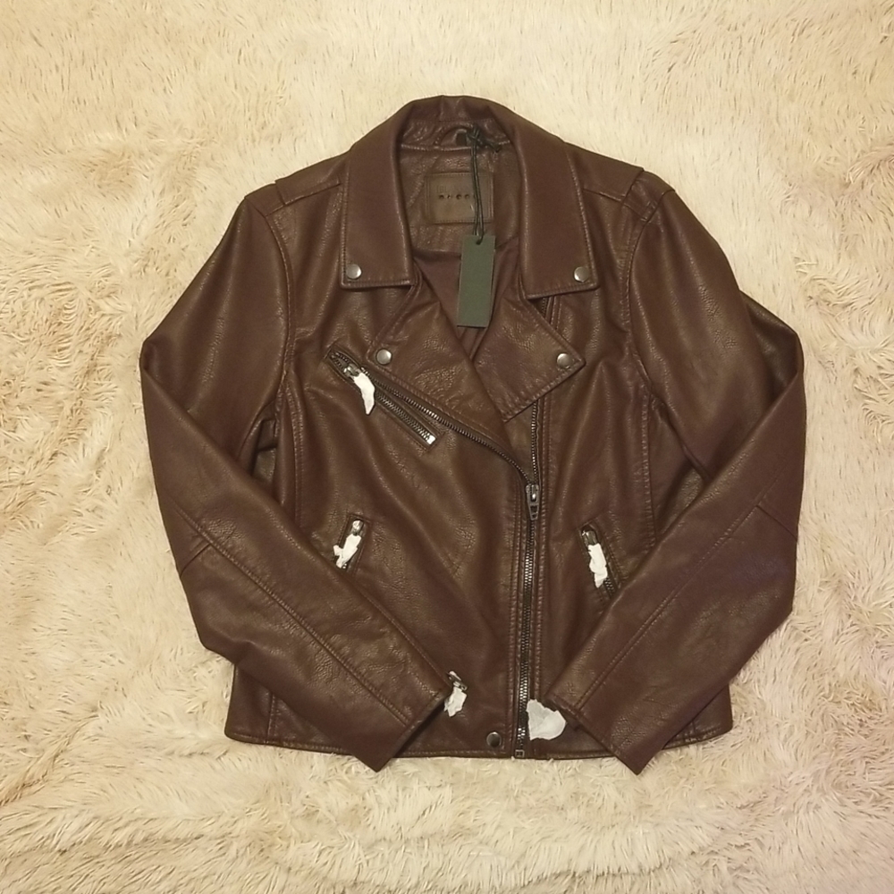 NWT faux leather jacket moto jacket